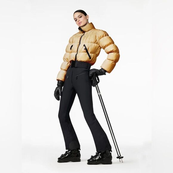 Goldbergh Snowball Puffer Ski Suit Jumpsuit NWT US 8 Waterproof Insulated Gold - Picture 1 of 14
